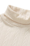 Solid Bandage Half A Turtleneck Long Sleeve Dresses(4 Colors)