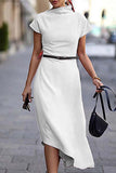 Casual Solid Without Belt A Line Dresses(4 Colors)