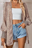 Street Leopard Cardigan Collar Tops(3 Colors)