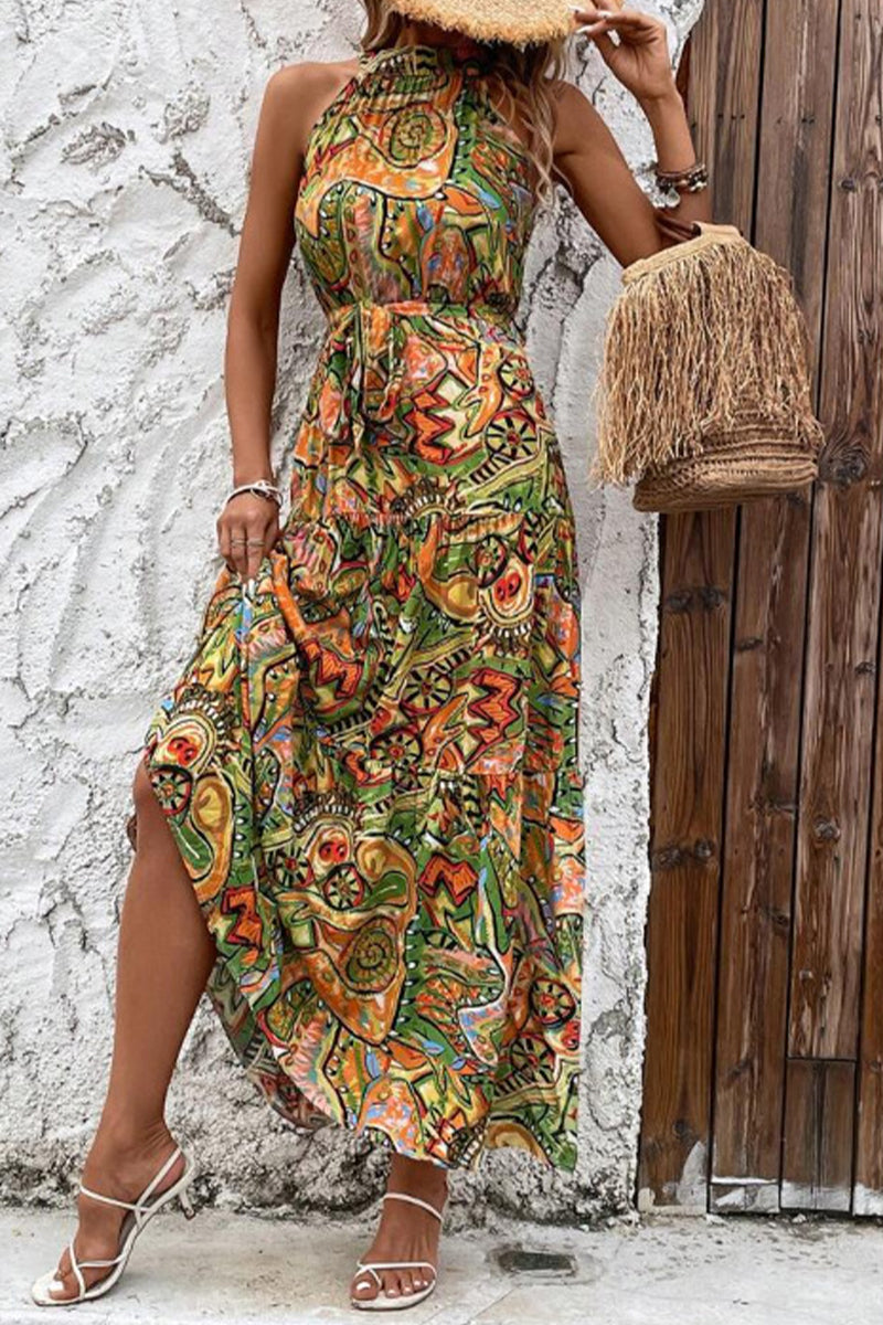 Bohemian Floral Patchwork Printed Dress Dresses