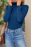 Daily Simplicity Solid Turtleneck Tops(6 Colors)