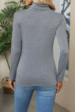 Daily Simplicity Solid Turtleneck Tops(6 Colors)