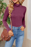 Daily Simplicity Solid Turtleneck Tops(6 Colors)