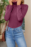 Daily Simplicity Solid Turtleneck Tops(6 Colors)