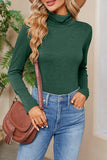 Daily Simplicity Solid Turtleneck Tops(6 Colors)