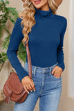 Daily Simplicity Solid Turtleneck Tops(6 Colors)
