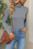 Daily Simplicity Solid Turtleneck Tops(6 Colors)