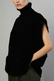Work British Style Solid Patchwork Turtleneck Tops