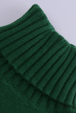Work British Style Solid Patchwork Turtleneck Tops