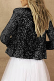 Elegant Solid Sequins V Neck Outerwear(4 Colors)