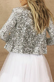 Elegant Solid Sequins V Neck Outerwear(4 Colors)