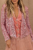 Elegant Solid Sequins V Neck Outerwear(4 Colors)