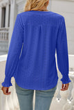 Casual Solid Hollowed Out Stringy Selvedge V Neck Tops