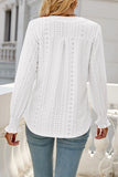 Casual Solid Hollowed Out Stringy Selvedge V Neck Tops