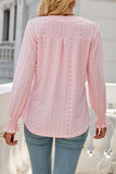 Casual Solid Hollowed Out Stringy Selvedge V Neck Tops