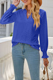 Casual Solid Hollowed Out Stringy Selvedge V Neck Tops