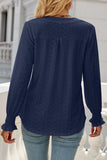Casual Solid Hollowed Out Stringy Selvedge V Neck Tops
