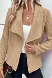 Casual Simplicity Solid Turndown Collar Outerwear