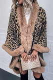 Street Elegant Leopard Patchwork Outerwear