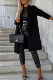 Elegant Solid Pocket Turndown Collar Outerwear(4 Colors)