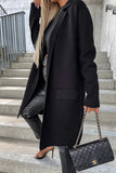 Elegant Solid Pocket Turndown Collar Outerwear(4 Colors)