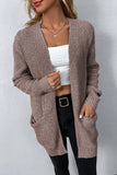 Elegant Solid Pocket V Neck Outerwear(4 Colors)