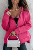 Casual Solid Pocket Hooded Collar Tops(4 Colors)