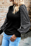 Elegant Solid Sequins Half A Turtleneck Tops(4 Colors)