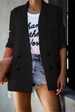 Casual Solid Patchwork Turn-back Collar Outerwear(3 Colors)