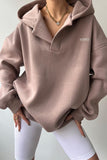 Casual Letter Printing Hooded Collar Tops(3 Colors)