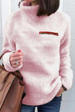 Casual Solid Patchwork Turtleneck Tops(6 Colors)