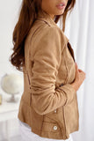 Casual Street Solid Zipper Turndown Collar Outerwear(11 Colors)