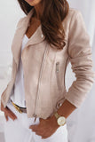 Casual Street Solid Zipper Turndown Collar Outerwear(11 Colors)