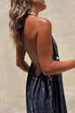 Casual College Print Contrast U Neck Loose Jumpsuits