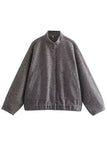 Casual Simplicity Solid Pocket Mandarin Collar Outerwear(7 Colors)