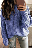 Casual Simplicity Solid Patchwork O Neck Sweaters (3 Colors)