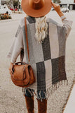Florcoo Contrast Tassel Knit Coat