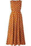 Florcoo Polka Dot Round Neck Dress（5 colors）