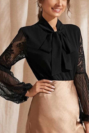 Florcoo Bow Lace Top
