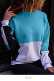 Florcoo O Neck Stitching Tops