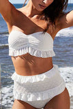 Florcoo Lace Mesh High Waist Bikini Swimwear(3 Colors)