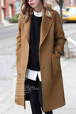 Florcoo Loose Thick Solid Color Coat