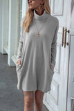 Florcoo Solid Color Round Neck Dress(4 Colors)