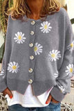 Florcoo Casual Loose Daisy Cardigan