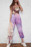 Florcoo Cotton Tie-dye Casual Trousers
