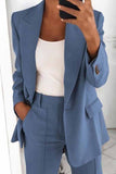 Florcoo Two-Piece Fashion Lapel Slim Cardigan Blazer(5 Colors)