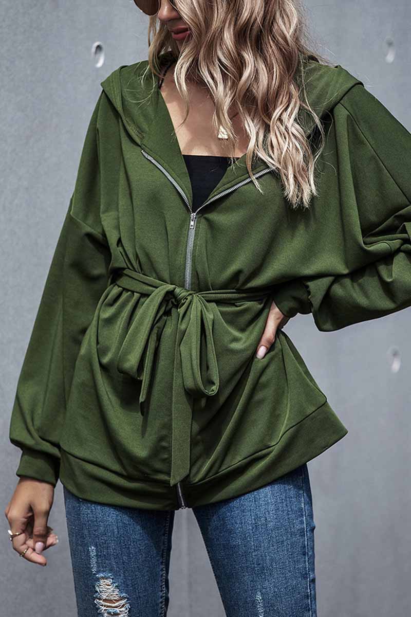 Florcoo Casual Solid Color Thin Short Jacket