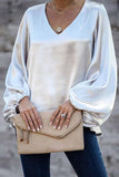 Florcoo V-Neck Tops With Puff Sleeves