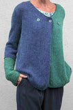 Florcoo Loose Stitching Knitted Sweater