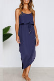 Florcoo Waist Strap Side Slit Fashion Dress